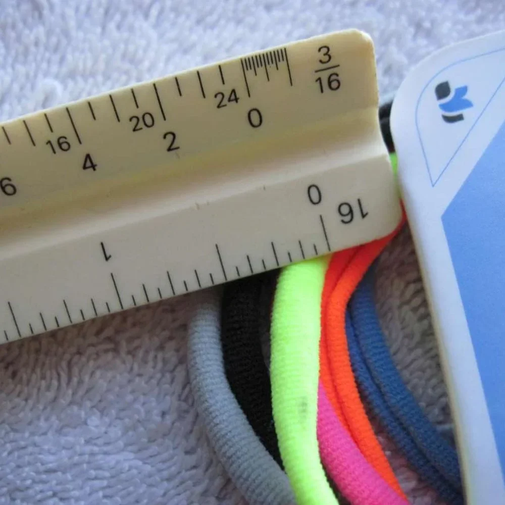 6 Scunci No Damage Neon Large Soft Fabric No Metal Ponytail Elastic Hair Bands
